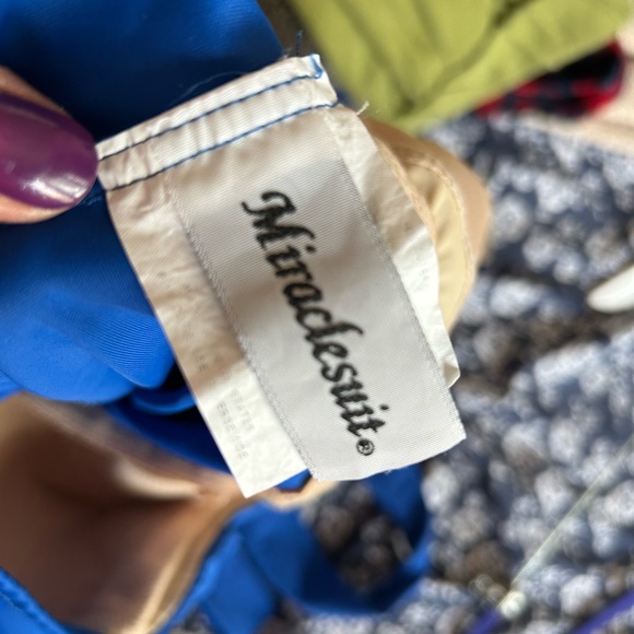 Miracle Suit Blue Halter Swimsuit sz 12 - Picture 6 of 7